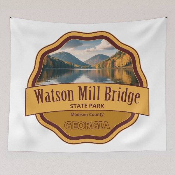 Item preview, Watson Mill Bridge State Park, Madison County, Georgia designed and sold by Wanderful-roads.