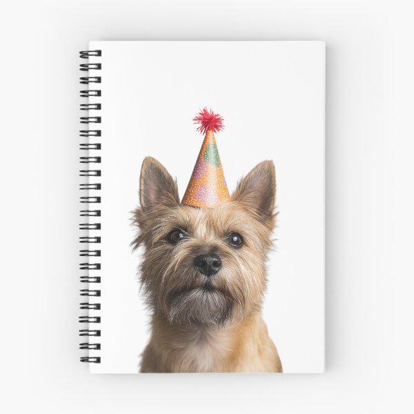Item preview, Cute Cairn Terrier dog with Party Hat Birthday Celebration designed and sold by LazyOwlStore.