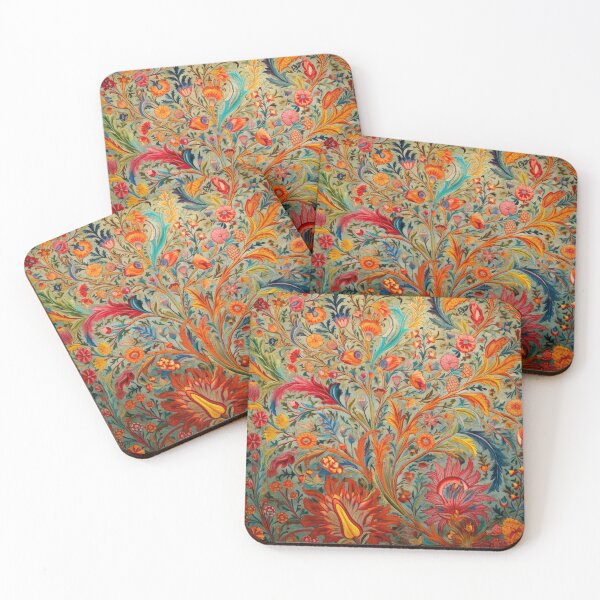 Item preview, Vintage Art Deco Flowers Chinese Rug designed and sold by GrinGalore.