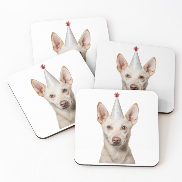 Item preview, Cute Canaan dog with Party Hat Birthday Celebration designed and sold by LazyOwlStore.