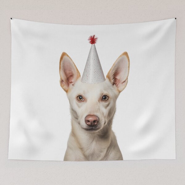 Item preview, Cute Canaan dog with Party Hat Birthday Celebration designed and sold by LazyOwlStore.