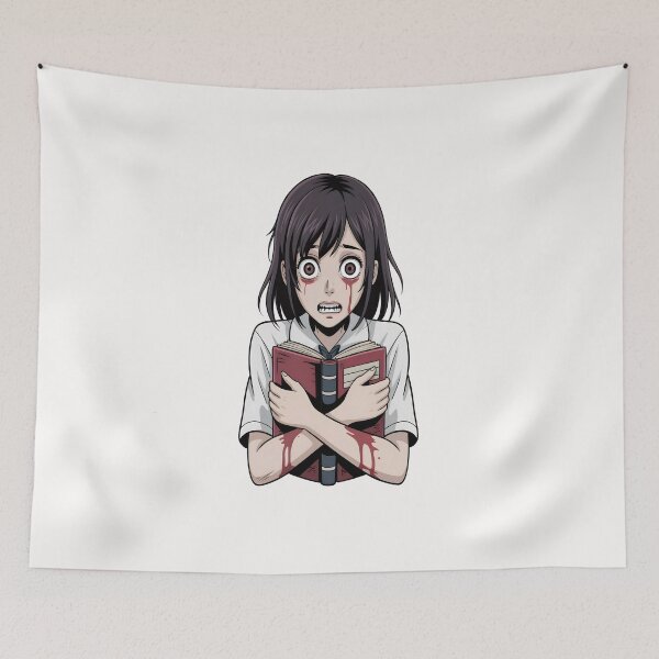Item preview, Terrified Anime Girl Sticker – Corpse Party Inspired Horror Art designed and sold by stylishsketcher.
