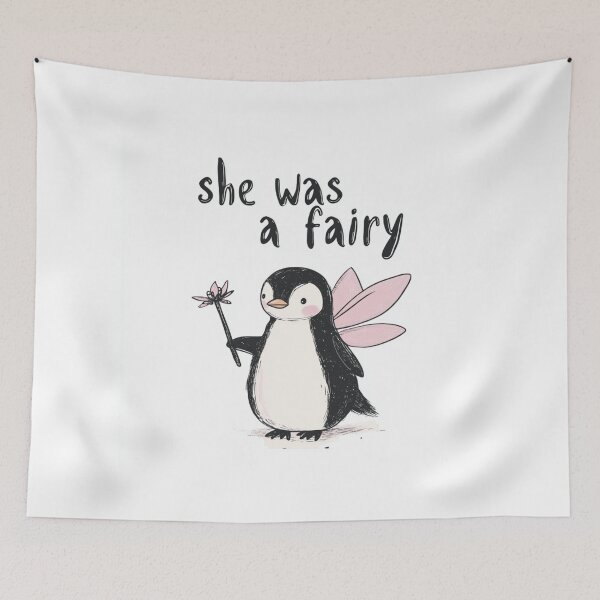 Item preview, She was a fairy (penguin) designed and sold by Aotearoa-Art-Co.