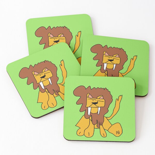 Item preview, Yellow Lion (Green Background) by Everything Eli designed and sold by EverythingEli.