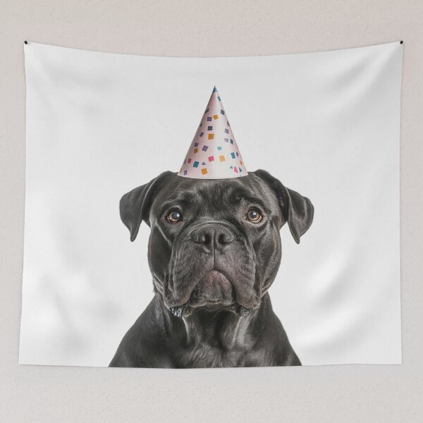 Artikelvorschau, Niedlicher Cane Corso Hund mit Partyhut Geburtstagsfeier entworfen und verkauft von LazyOwlStore.