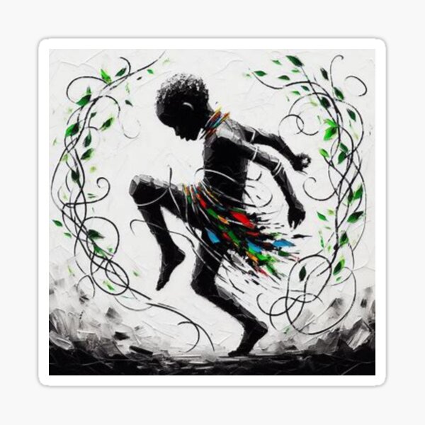 Aperçu de l'œuvre Danseuse, style art tribal créée et vendue par Shs-Kenya.
