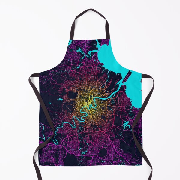 Item preview, Brisbane City Map of Queensland, Australia - Neon designed and sold by deMAP.