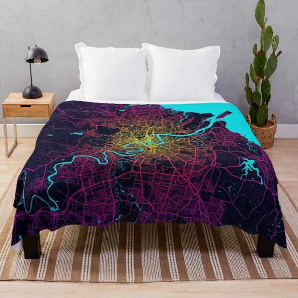 Item preview, Brisbane City Map of Queensland, Australia - Neon designed and sold by deMAP.