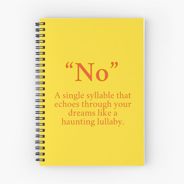 Item preview, Funny No - A single syllable, Orange Text D3 designed and sold by HappyHavenStu.