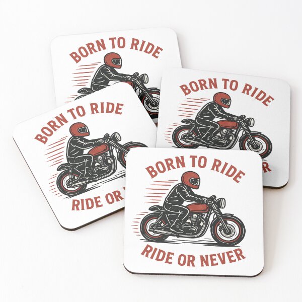 Item preview, Born to Ride Motorcycle T-Shirt – Retro Biker Cruiser Design designed and sold by HAFIZ-DP.