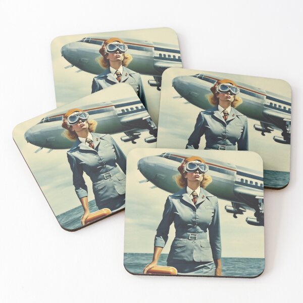 Item preview, Flight attendant 1970s Retro Aesthetic 7 designed and sold by NickWhittleArt.