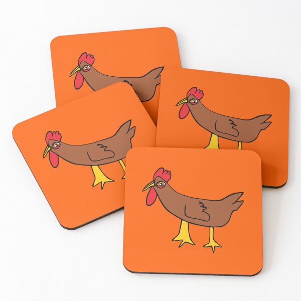 Item preview, Brown Chook (Orange Background) by Everything Eli designed and sold by EverythingEli.