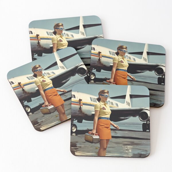 Item preview, Flight attendant 1970s Retro Aesthetic 9 designed and sold by NickWhittleArt.