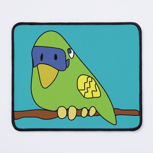 Item preview, Green & Yellow Budgie (Blue Background) by Everything Eli designed and sold by EverythingEli.