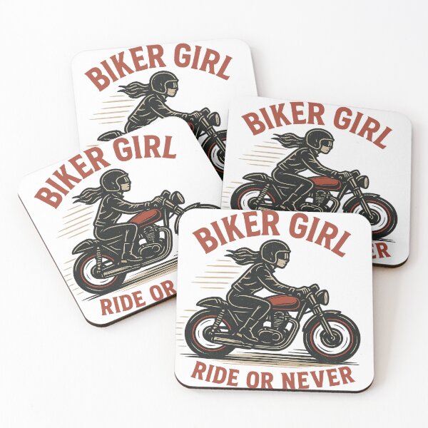 Item preview, Biker Girl T-Shirt – Cool Retro Motorcycle Chick Design designed and sold by HAFIZ-DP.