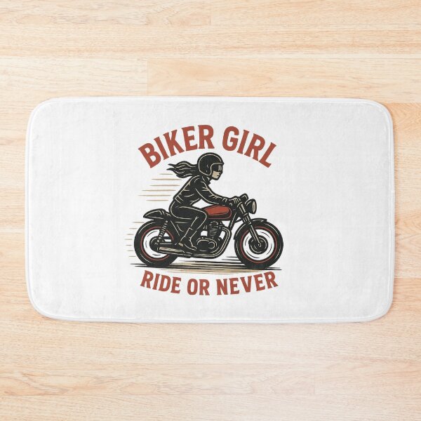 Item preview, Biker Girl T-Shirt – Cool Retro Motorcycle Chick Design designed and sold by HAFIZ-DP.