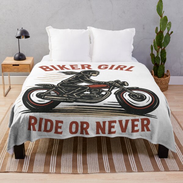 Item preview, Biker Girl T-Shirt – Cool Retro Motorcycle Chick Design designed and sold by HAFIZ-DP.