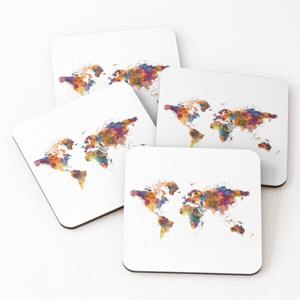 Item preview, Color Splash World Map designed and sold by caracatita75.