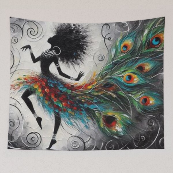 Item preview, Dance of the Peacock, Tribal Art Style designed and sold by Shs-Kenya.