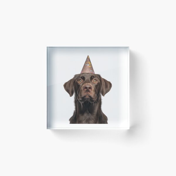 Item preview, Cute Chesapeake Bay Retriever dog with Party Hat Birthday Celebration designed and sold by LazyOwlStore.