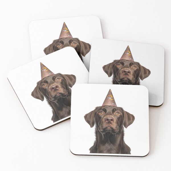 Item preview, Cute Chesapeake Bay Retriever dog with Party Hat Birthday Celebration designed and sold by LazyOwlStore.