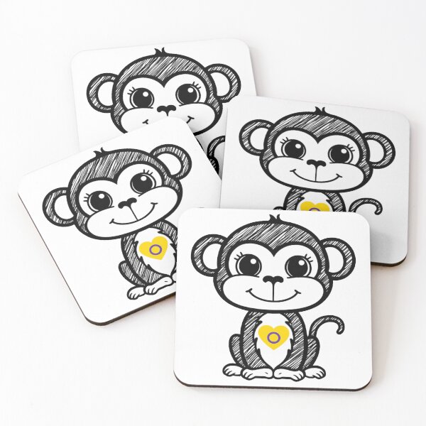 Item preview, Cute Pride Monkey with Intersex Pride Heart  designed and sold by Travelslightly.