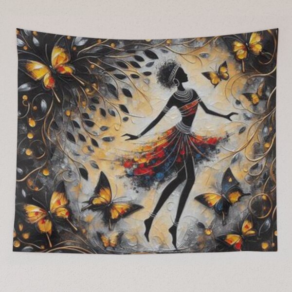 Item preview, Butterflies in Tribal Art Style  designed and sold by Shs-Kenya.