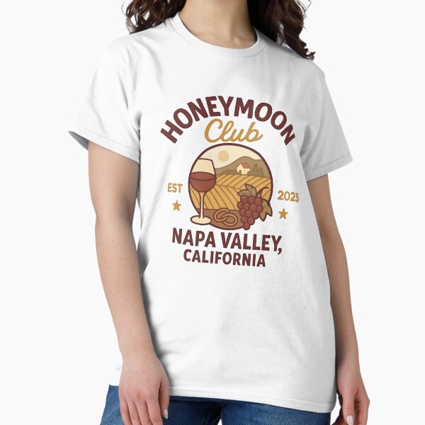 Item preview, Honeymoon Club – Napa Valley CA est. 2025 Romantic Wine Country Sticker for Couples, Vineyard Lovers & Wedding Trips designed and sold by Memorph.