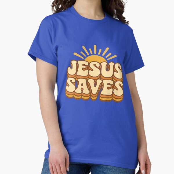 Item preview, Jesus Saves – Retro 70s Style designed and sold by ElevationTees.