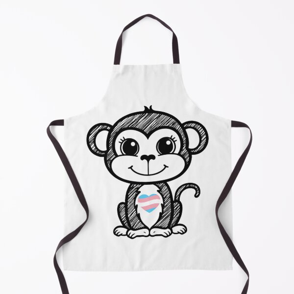 Item preview, Cute Pride Monkey with Transgender Pride Heart designed and sold by Travelslightly.
