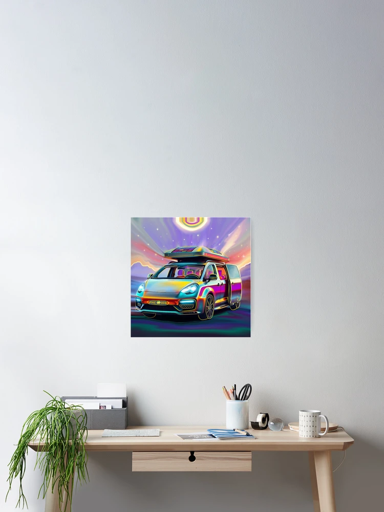 Thumbnail 2 of 3, Poster, Retro Rave Rider designed and sold by Anna Mattia.