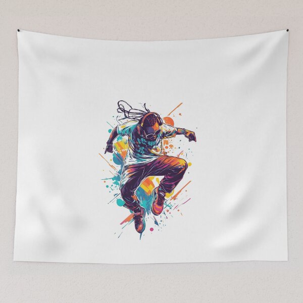 Item preview, Rapper with Boombox Graffiti Art – Bold Urban Comic Design  designed and sold by Ragil-Studio.