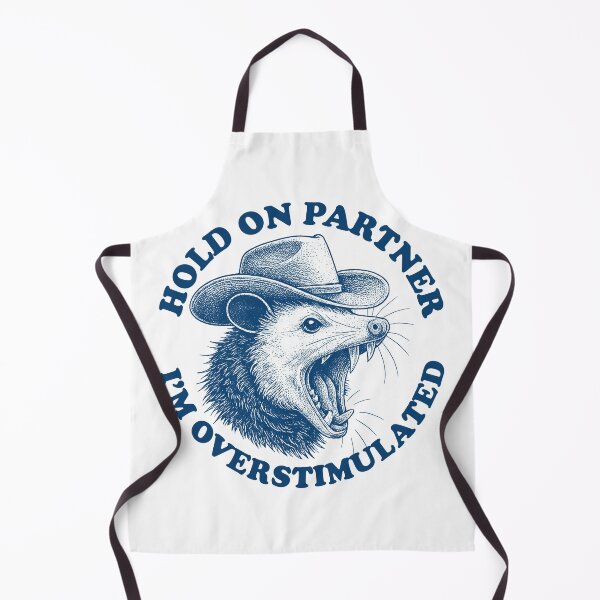 Item preview, Hold On Partner I’m Overstimulated Cowboy Opossum designed and sold by YatoMino.