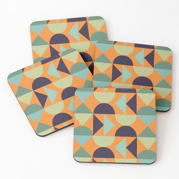 Item preview, Modern Abstract Geometric Pattern in Orange Tones designed and sold by Zanapp.studio.