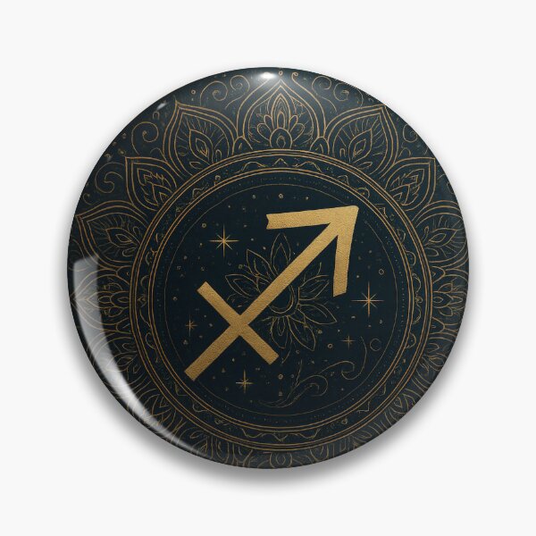 Item preview, Black and Gold Sagittarius Mandala designed and sold by Cosmicly-Inked.