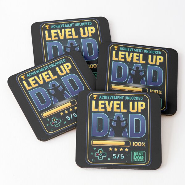 Item preview, Level Up Dad Gaming T-Shirt | Achievement Unlocked Father's Day Gift for Gamer Dads designed and sold by MasCorner.