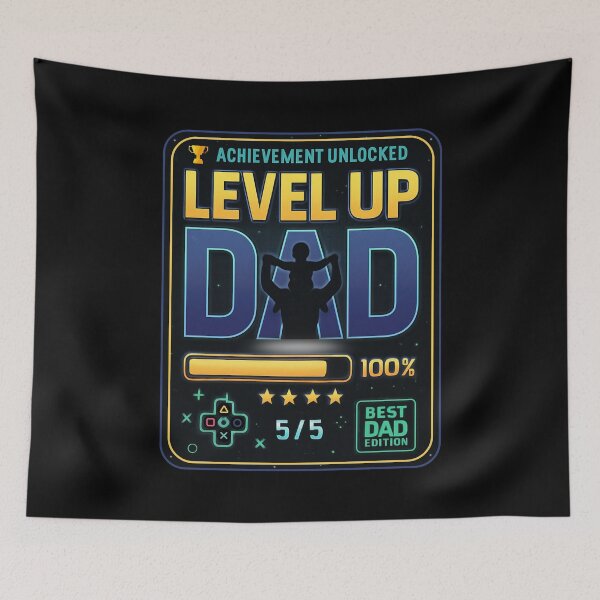 Item preview, Level Up Dad Gaming T-Shirt | Achievement Unlocked Father's Day Gift for Gamer Dads designed and sold by MasCorner.