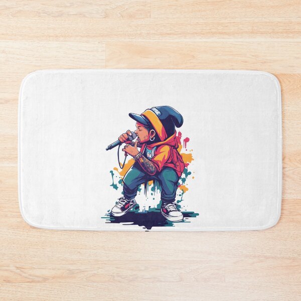 Item preview, Cartoon Rapper with Microphone – Graffiti-Inspired Urban Character designed and sold by Ragil-Studio.