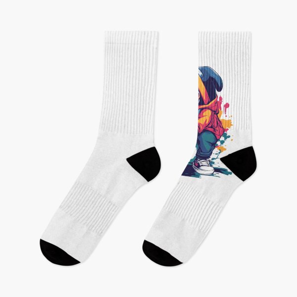 Item preview, Cartoon Rapper with Microphone – Graffiti-Inspired Urban Character designed and sold by Ragil-Studio.