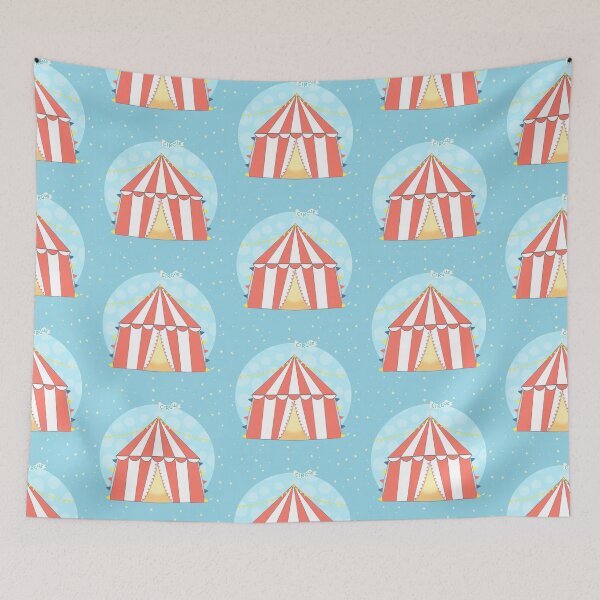 Item preview, Circus Tent with Stars A Cute Carnival Funfair Art designed and sold by DanielaHughes.
