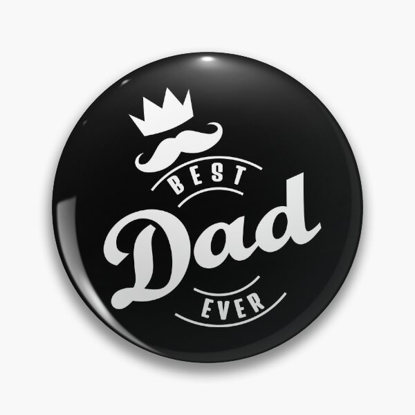 Item preview, Best Dad Ever with Moustache and Crown White Text designed and sold by Ludovic Geusa.