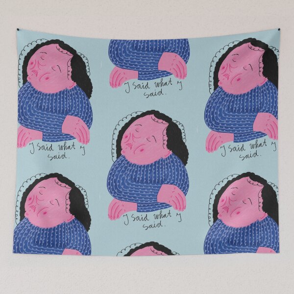 Item preview, I Said What I Said – Bold Feminine Illustration Print designed and sold by Mona-Art-Design.