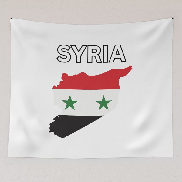 Item preview, Syria flag map designed and sold by atomstartup.