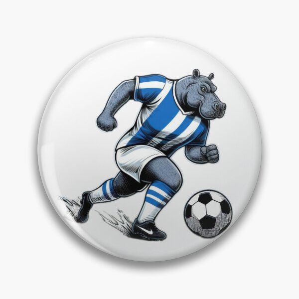 Item preview, football soccer hippopotamus with a football,Football Player ,soccer art,animal playing soccer designed and sold by Expressions-Sel.