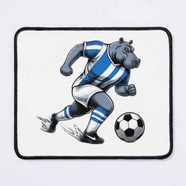 Item preview, football soccer hippopotamus with a football,Football Player ,soccer art,animal playing soccer designed and sold by Expressions-Sel.