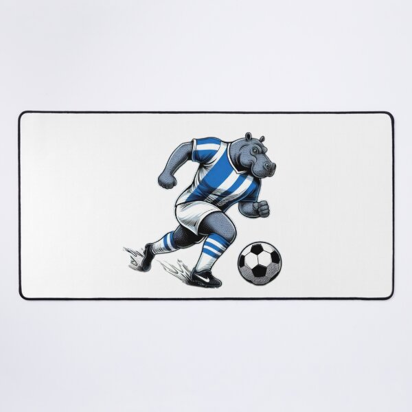 Item preview, football soccer hippopotamus with a football,Football Player ,soccer art,animal playing soccer designed and sold by Expressions-Sel.