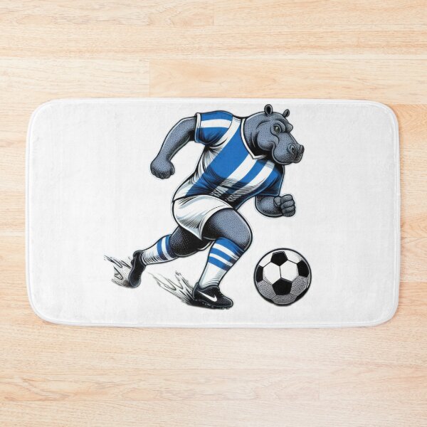 Item preview, football soccer hippopotamus with a football,Football Player ,soccer art,animal playing soccer designed and sold by Expressions-Sel.
