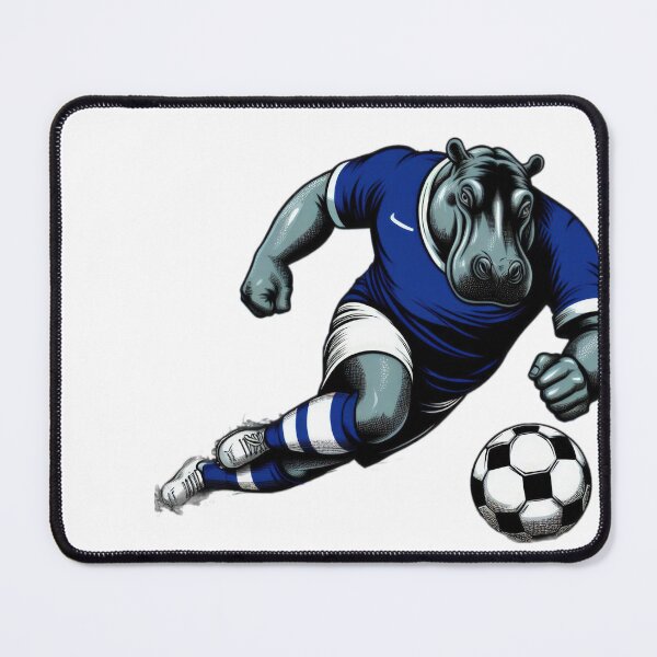 Item preview, football soccer attacking hippopotamus with a football,Football Player ,soccer art,animal playing soccer designed and sold by Expressions-Sel.