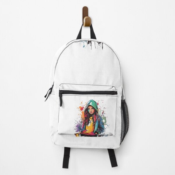 Item preview, Graffiti Girl with Spray Can – Hip-Hop Street Character Design designed and sold by Ragil-Studio.