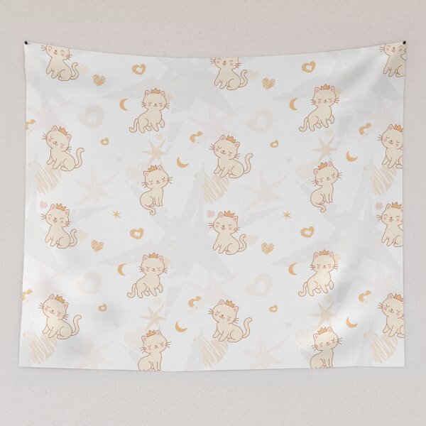 Item preview, Cute Princess Cats Seamless Pattern designed and sold by babanovaesha.